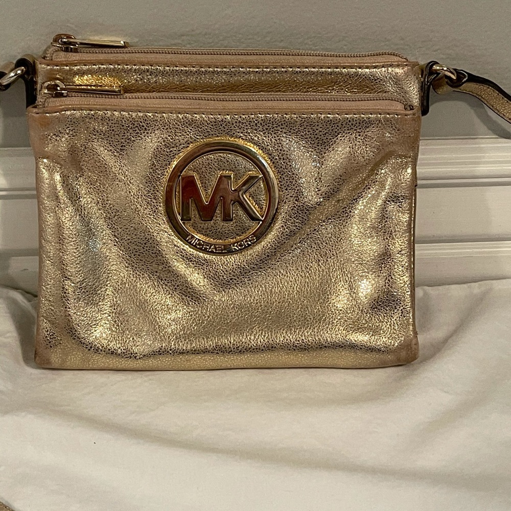 Michael Kors Cross Body Bag, Gold